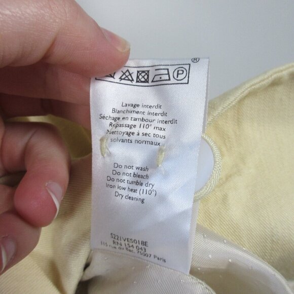 Sezane Christie Jacket Women Blazer 40 Butter Yellow Linen Career Preppy 766 - Picture 5 of 16